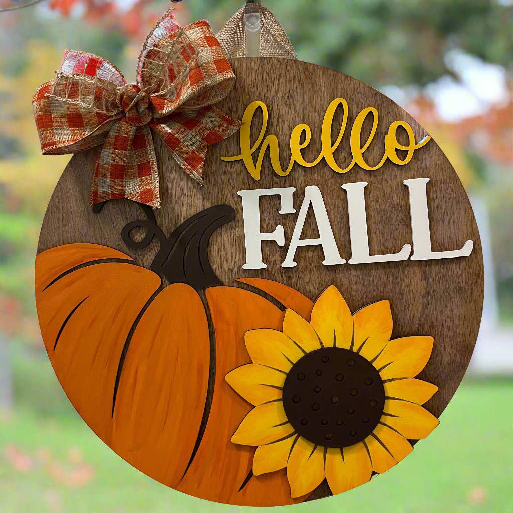 Thanksgiving Door Hanger - Pumpkin Door Decor - Autumn Door Sign - Fall Door Hanger - Fall Wreath - Personalized Door deals Decor