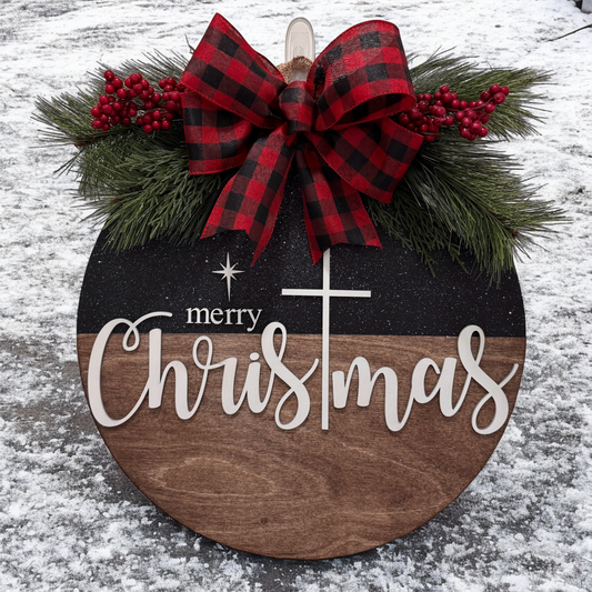 Door Hanger - Merry Christmas North Star