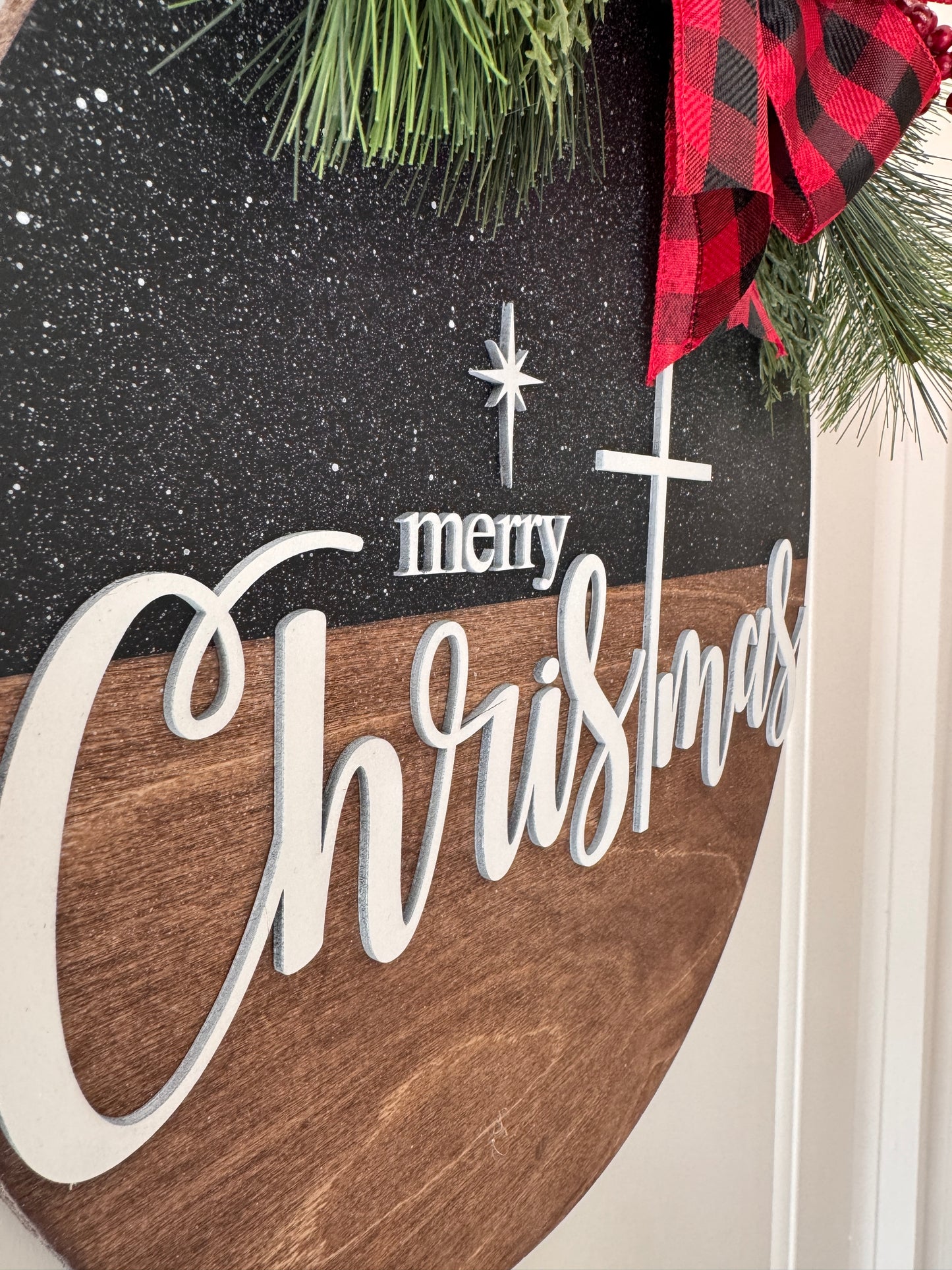 Door Hanger - Merry Christmas North Star