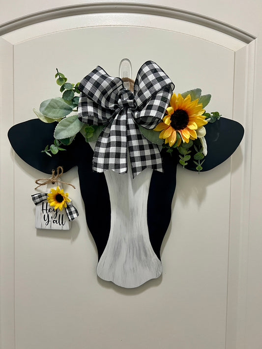 Dottie - Rustic Cow Head Door Hanger