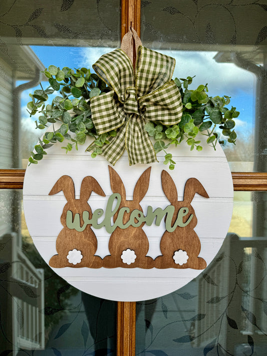 Trio Bunny Door Hanger “Green”