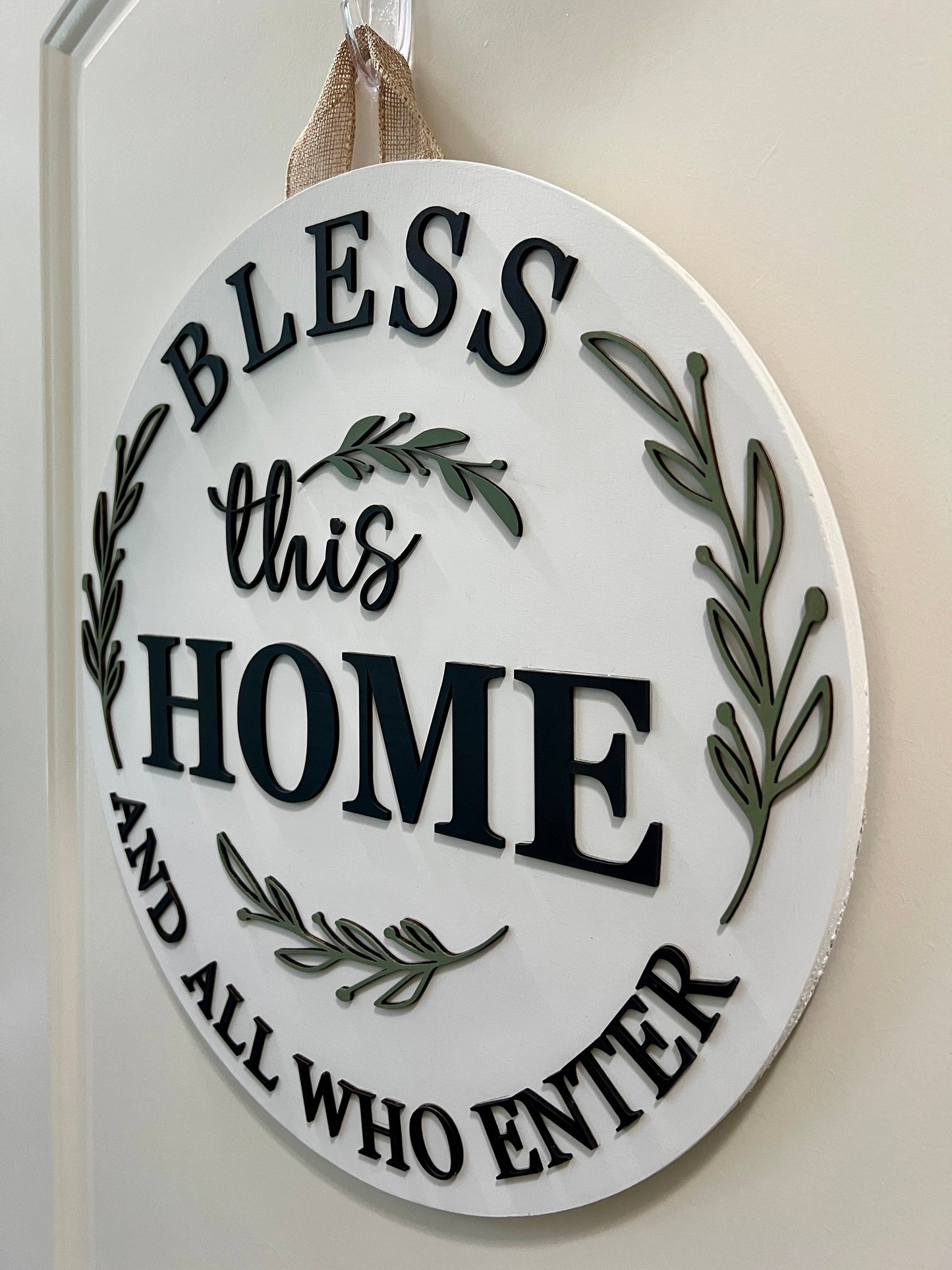 Door Sign - Bless This Home