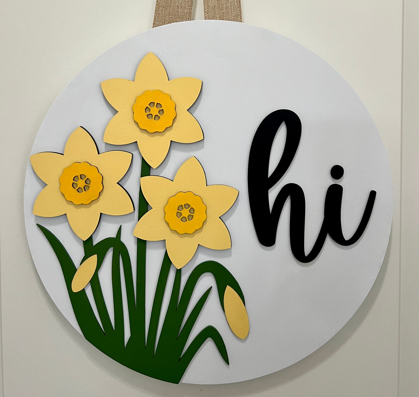 Door Hanger - Hi Daffodil