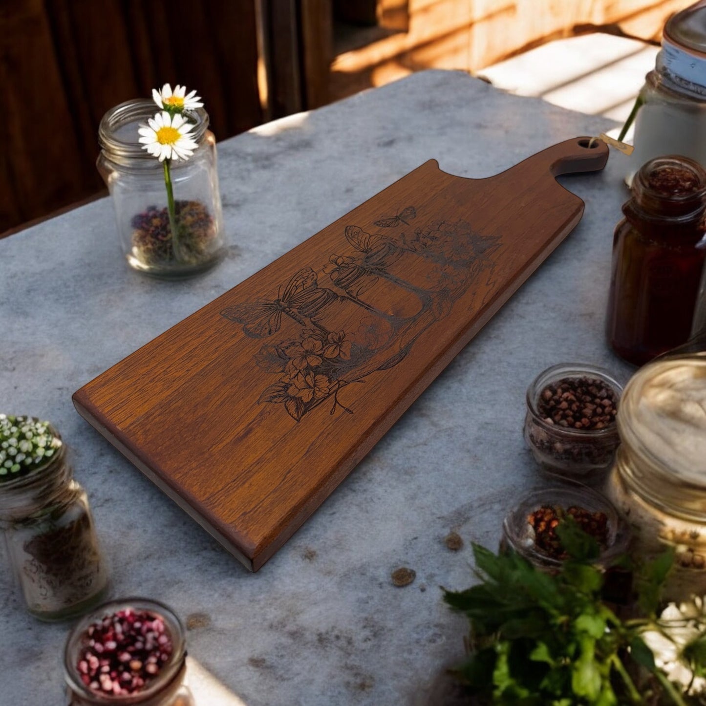 Charcuterie Board - "Mason Jar Butterflies"