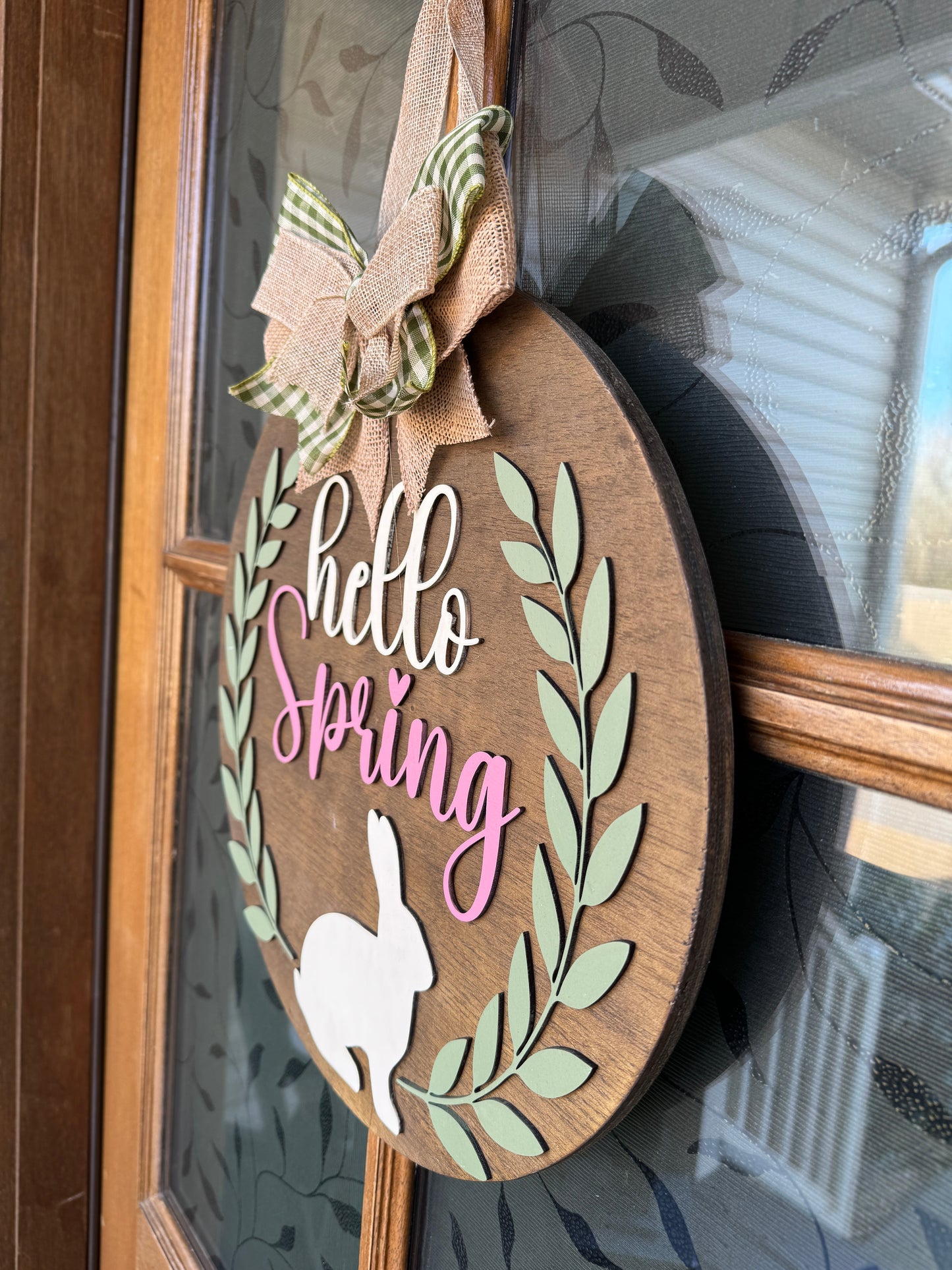 Door Hanger - Hello Spring - Bunny