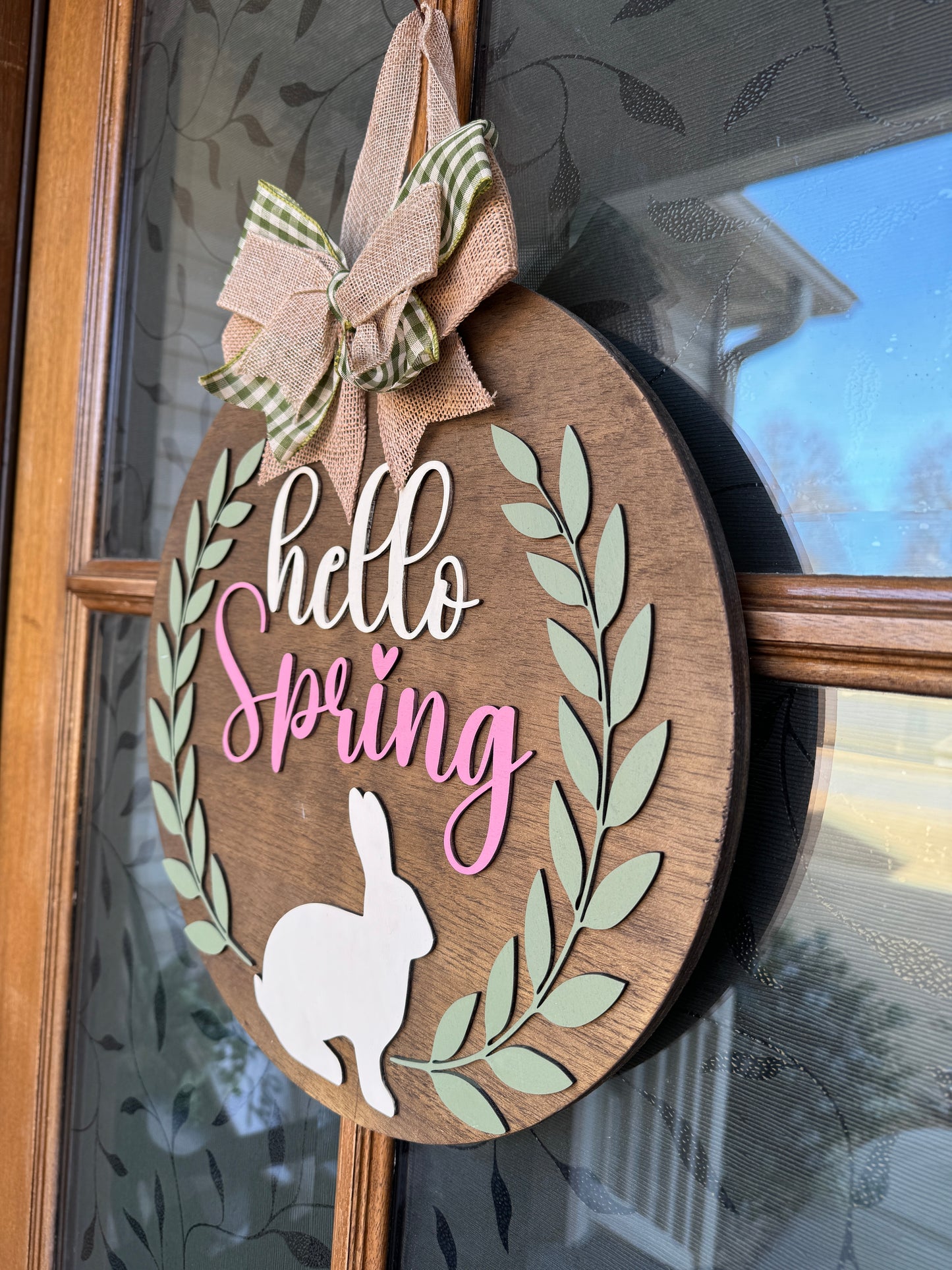 Door Hanger - Hello Spring - Bunny