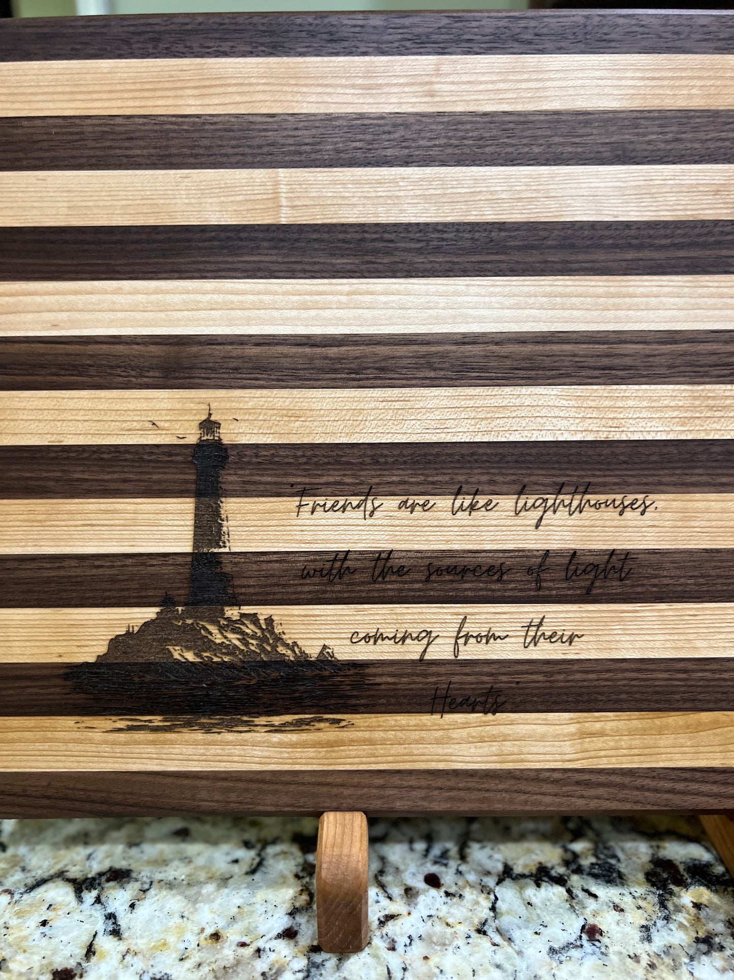 Cutting Board - "Friends are Lighthouses”