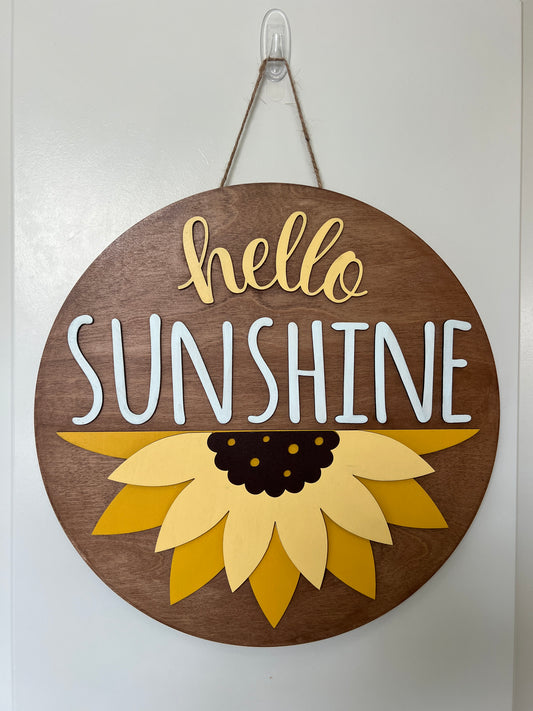 Door Hanger - Hello Big Sunshine!