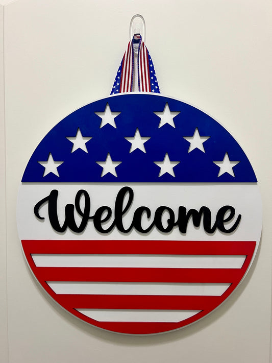 Door Hanger - Patriotic Welcome