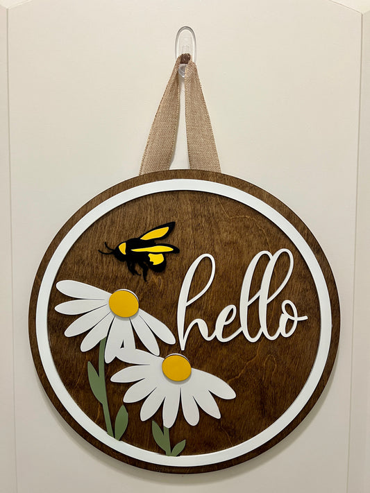 Door Hanger - Hello Daisy Bee