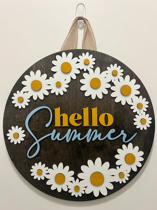 Door Hanger - Hello Summer - Daisy