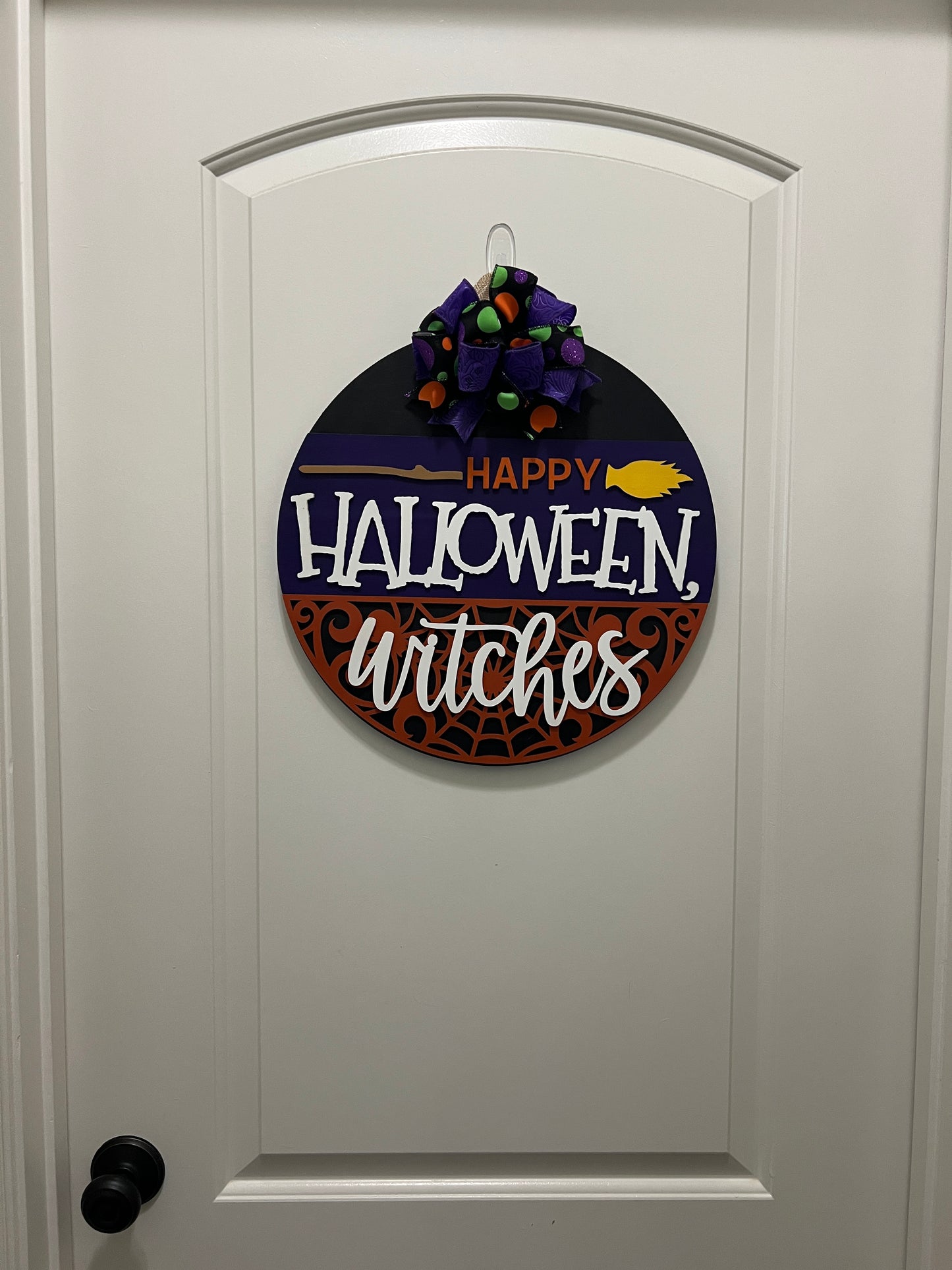 Door Hanger - Happy Halloween, Witches