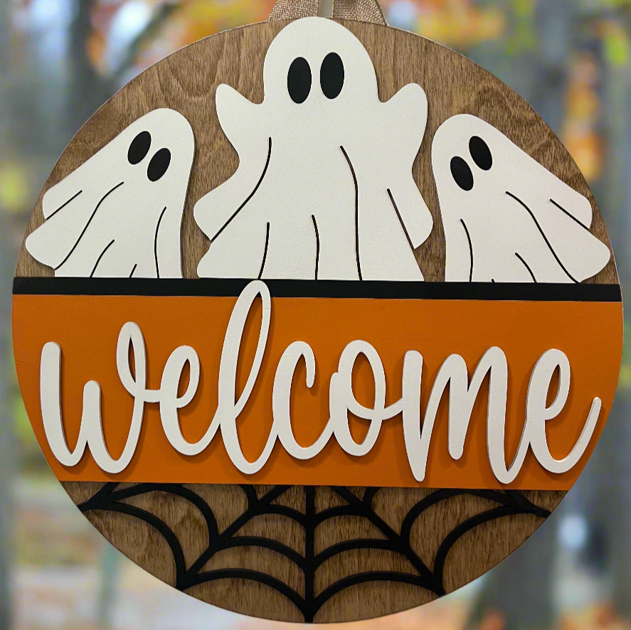 Door Hanger - Welcome (Three Ghosts)