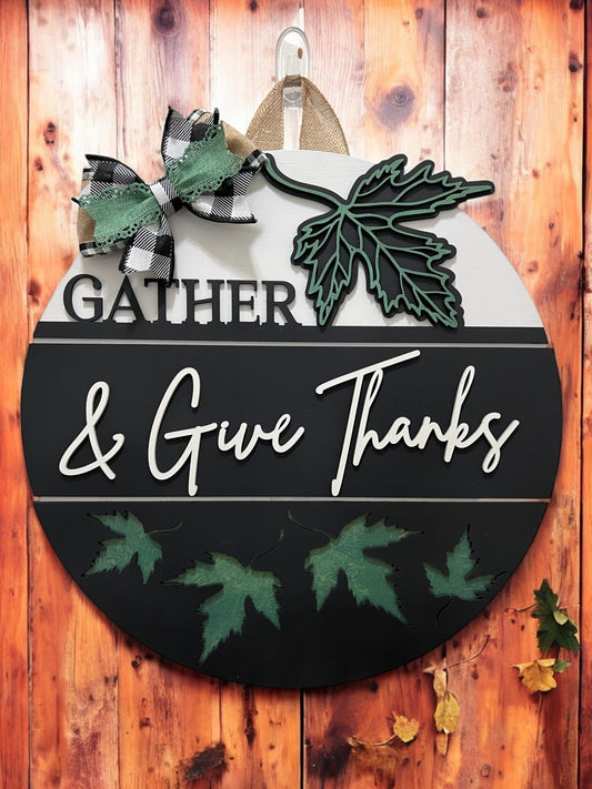 Door Hanger - Gather and Give Thanks